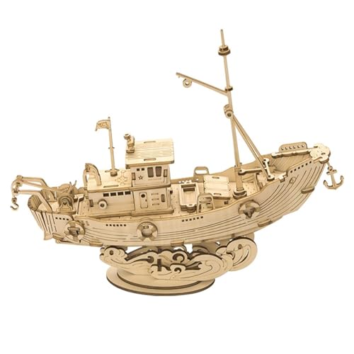 Angelboot, 3D-Puzzle, Modell aus Holz, Modellbau für Erwachsene, zum Bauen, Dekoration des Büros, Geschenkidee zu Weihnachten Angelboot, 3D-Puzzle, Modell aus Holz, Modellbau für Erwachsene, zum Bauen, Dekoration des Büros, Geschenkidee zu Weihnachten von Lempefe