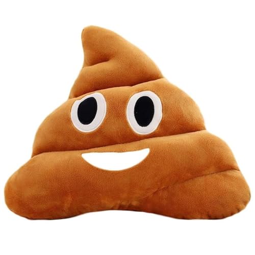 Lempefe 35 cm niedliches Kackhaufen-Spielzeug Puppe Kreative Kot Emoji Kissen Spielzeug Kissen Haus Dekoration schönes Geschenk (Lächeln) von Lempefe