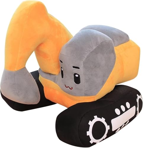 Lempefe Bagger Plüsch, Simulation Ausgestopfter Cartoon Puppe Technisches Fahrzeug Bagger Spielzeug for Kinder Feiertags Geburtstagsgeschenk(Yellow,38cm/15in) von Lempefe