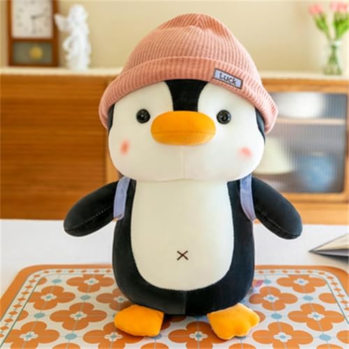 Lempefe Kuscheltier Pinguin Plüschtier für Mädchen, Jungen & Babys - Flauschiges Stofftier zum Kuscheln & Spielen, Pinguin Stofftier Schmusetier Geschenk (Rosa,23cm) von Lempefe