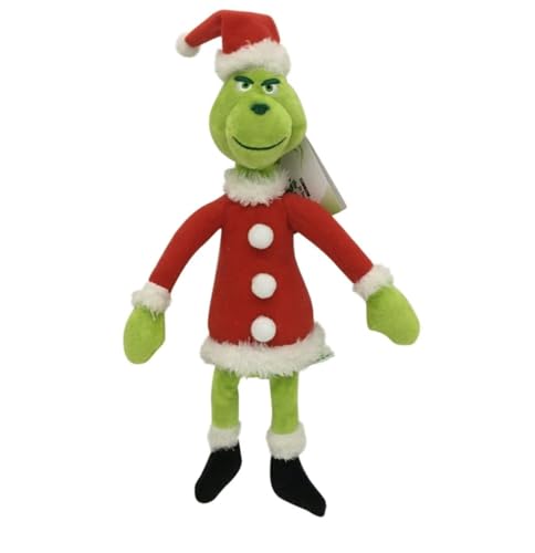 Lempefe Plüsch Grinch Weihnachten Hunde Puppe Kissen Geschenk für Kinder Mädchen Jungen (Weihnachten Grinch) von Lempefe