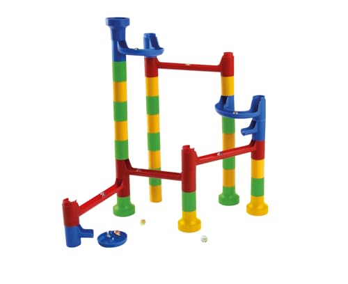 Lena 65289 Cascade Kugelbahn Curve, Murmelbahn zum Zusammenbauen, Baukasten mit 32 Bahnelementen, 2 Kurventeilen und 10 Glasmurmeln, Motorik und Konstruktionsspielzeug für Kinder ab 3 Jahre, bunt Lena 65289 Cascade Kugelbahn Curve, Murmelbahn zum Zusammenbauen, Baukasten mit 32 Bahnelementen, 2 Kurventeilen und 10 Glasmurmeln, Motorik und Konstruktionsspielzeug für Kinder ab 3 Jahre, bunt von Lena