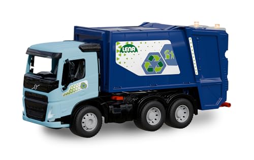 Lena® WORXX Müllwagen Volvo FMX – 52 cm Spielzeug-LKW mit Hebemechanismus & Mülltonne, 3-Achser mit Stahlachsen, TÜV Zertifiziert, ab 3 Jahren, Indoor & Outdoor, Made in Europe von Lena