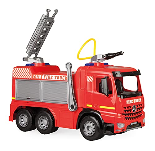Lena 02158 - Starke Riesen GIGA Trucks Feuerwehr Arocs, stabiles Feuerwehrauto ca. 66 cm, Löschfahrzeug mit 3 Achsen, 1,5 Liter Tank und Wasserkanone bis 8 Meter, Fahrzeug für Kinder ab 3 Jahre, Rot Lena 02158 - Starke Riesen GIGA Trucks Feuerwehr Arocs, stabiles Feuerwehrauto ca. 66 cm, Löschfahrzeug mit 3 Achsen, 1,5 Liter Tank und Wasserkanone bis 8 Meter, Fahrzeug für Kinder ab 3 Jahre, Rot von Lena