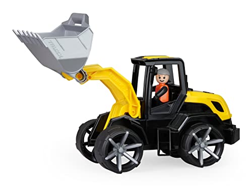 Lena 04512 TRUXX² Schaufellader, Baustellenfahrzeug ca. 37 cm, robuster Radlader mit funktionstüchtiger Schaufel und vollbeweglicher Spielfigur, für Kinder ab 2 Jahre, Spielfahrzeug von Lena