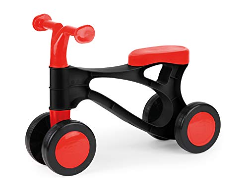 Lena 07161 - My First Scooter, Laufrad in rot und schwarz, Sitzroller mit Stahlachsen, Lauflernrad zum Balance und Laufen trainieren, Lauflernhilfe für Kleinkinder ab 18m+ unisex von Lena