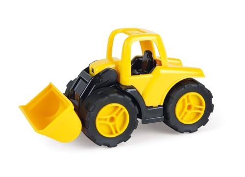 Lena 1262 Workies Schaufellader 14 cm, Spielfahrzeug aus ABS Kunststoff, Radlader mit bewegbarer Schaufel, Gummi-Reifen, Stahl-Achsen, Baufahrzeug für Kinder ab 18 Monaten, Lader in Gelb, Schwarz Lena 1262 Workies Schaufellader 14 cm, Spielfahrzeug aus ABS Kunststoff, Radlader mit bewegbarer Schaufel, Gummi-Reifen, Stahl-Achsen, Baufahrzeug für Kinder ab 18 Monaten, Lader in Gelb, Schwarz von Lena