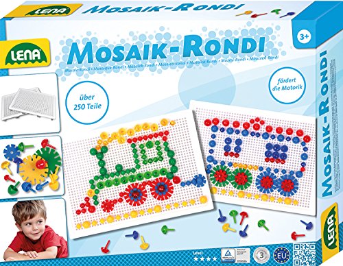 Lena 35710 - Mosaik Steckspiel & Rondi Spielset 3 in 1, mit 240 Mosaiksteckern 10 mm und 15 mm, 2 Stiftplatten je 28 x 19,5 cm und 22 Rondi Bauteilen, Bau- und Steckspielzeug für Kinder ab 3 Jahre Lena 35710 - Mosaik Steckspiel & Rondi Spielset 3 in 1, mit 240 Mosaiksteckern 10 mm und 15 mm, 2 Stiftplatten je 28 x 19,5 cm und 22 Rondi Bauteilen, Bau- und Steckspielzeug für Kinder ab 3 Jahre von Lena