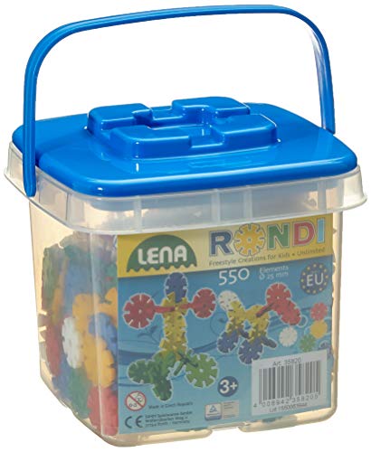 Lena 35820 Rondi 25 Eimer Konstruktionsspielzeug ab 3 Jahren - 550 x Steckbausteine, Kinder Bauset für kreatives Spielen, Regt die Fantasie an und schult Motorik Lena 35820 Rondi 25 Eimer Konstruktionsspielzeug ab 3 Jahren - 550 x Steckbausteine, Kinder Bauset für kreatives Spielen, Regt die Fantasie an und schult Motorik von Lena