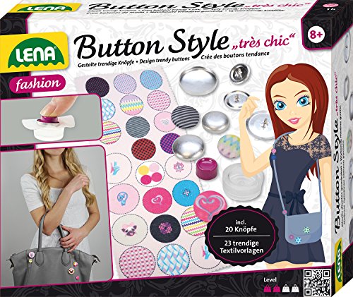 Lena 42595 - Button Style très chic, Bastelset inklusive 20 Knöpfe von Lena