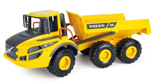 Lena 4616 Worxx Knickgelenkkipper Volvo A25G, Kipplaster aus ABS Kunststoff mit Reifen und Stahlachsen, Baufahrzeug mit Knicklenkung, Spielzeugkipper für Kinder ab 3 Jahren, LKW Gelb, Schwarz Lena 4616 Worxx Knickgelenkkipper Volvo A25G, Kipplaster aus ABS Kunststoff mit Reifen und Stahlachsen, Baufahrzeug mit Knicklenkung, Spielzeugkipper für Kinder ab 3 Jahren, LKW Gelb, Schwarz von Lena
