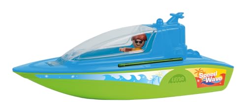 Lena BOAZZ Sportboot 36 cm, Spielzeugboot Indoor und Outdoor geeignet, für Kinder ab 2 Jahren, Kabine zum öffnen, Zwei Sitzplätze Plus Spielfigur, grün Lena BOAZZ Sportboot 36 cm, Spielzeugboot Indoor und Outdoor geeignet, für Kinder ab 2 Jahren, Kabine zum öffnen, Zwei Sitzplätze Plus Spielfigur, grün von Lena