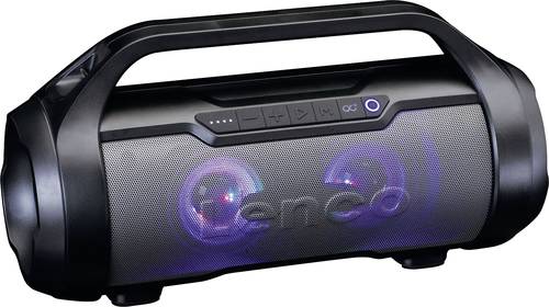 Lenco SPR-070BK Bluetooth® Lautsprecher AUX, FM Radio, USB, spritzwassergeschützt, SD Schwarz von Lenco
