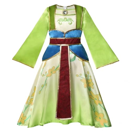 Lengender Prinzessin Mulan Kleid Kind Mädchen Kostüm (Dress C, 110) von Lengender