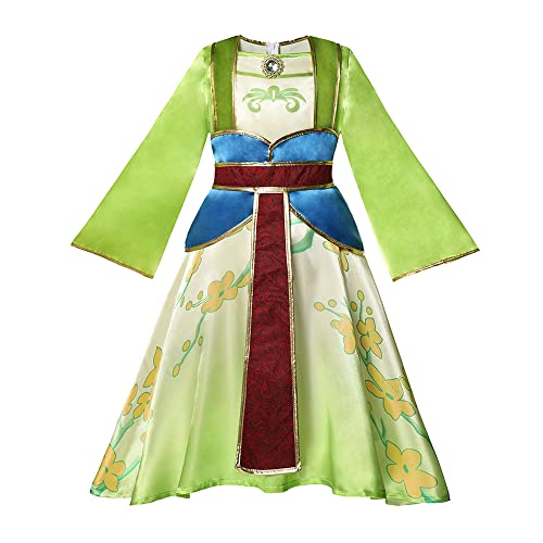 Lengender Prinzessin Mulan Kleid Kind Mädchen Kostüm (Dress C, 120) von Lengender