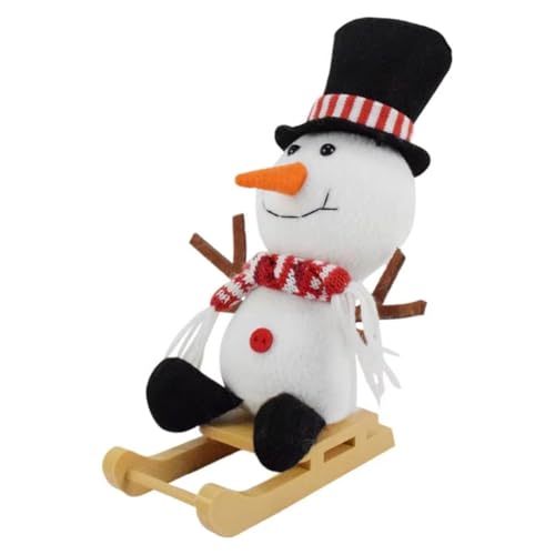 Lenotoon Schneemann-Spielzeug, Cartoon-Miniatur, Schneemann auf Schlitten, Puppe, Weiches Weihnachtsspielzeug, Party-Zubehör, Sammlerpuppen für die Feiertage Lenotoon Schneemann-Spielzeug, Cartoon-Miniatur, Schneemann auf Schlitten, Puppe, Weiches Weihnachtsspielzeug, Party-Zubehör, Sammlerpuppen für die Feiertage von Lenotoon