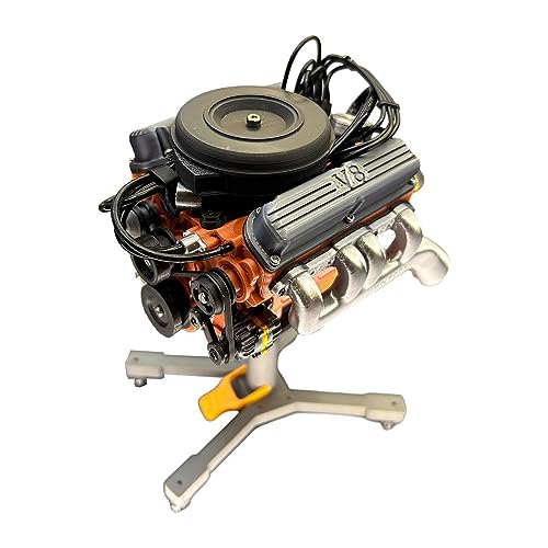 LenyKingPro V8 1/10 Mini Verbrennungsmotor Modell Statische Anzeige für RC Klettern Auto Desktop Sammler Geschenk von LenyKingPro