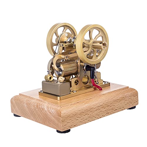Mini Atkinson Differential Gegen Kolben Gasmotor Modell - Messing / Edelstahl Retro Desktop Sammlerstück DIY Hobby Geschenk für Mechaniker Enthusiasten von LenyKingPro