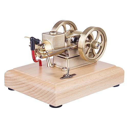 Mini-Wassergekühlter Benzinmotor aus Metall mit einstellbarer Geschwindigkeit – Tisch-Demonstrator aus Messing und Stahl, für Physikunterricht und Sammlergeschenk von LenyKingPro