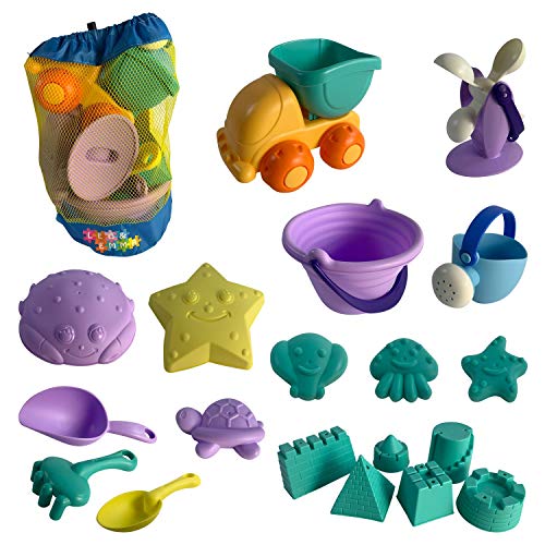 Kinder Sandspielzeug, Strandspielzeug inklusive LKW, Eimer, Gießkanne, Wasserrad, vielen Sandförmchen aus robustem TPU Material Wasser Spielzeug Set für Strand Sandkasten Garten Badewanne Kinder Sandspielzeug, Strandspielzeug inklusive LKW, Eimer, Gießkanne, Wasserrad, vielen Sandförmchen aus robustem TPU Material Wasser Spielzeug Set für Strand Sandkasten Garten Badewanne von Leo & Emma