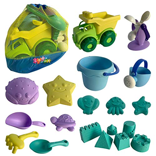 Kinder Sandspielzeug, Strandspielzeug inklusive LKW, Eimer, Gießkanne, Wasserrad, vielen Sandförmchen aus robustem TPU Material Wasser Spielzeug Set für Strand Sandkasten Garten Badewanne Kinder Sandspielzeug, Strandspielzeug inklusive LKW, Eimer, Gießkanne, Wasserrad, vielen Sandförmchen aus robustem TPU Material Wasser Spielzeug Set für Strand Sandkasten Garten Badewanne von Leo & Emma