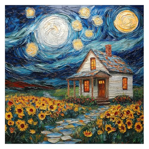 Leodozzio Holzpuzzles für Erwachsene, Sternenstunden-Puzzle, 500 Teile, 30 x 40 cm, einzigartige geformte Holzpuzzle, Geburtstagsgeschenk, Familienspiel, königliche Größe Leodozzio Holzpuzzles für Erwachsene, Sternenstunden-Puzzle, 500 Teile, 30 x 40 cm, einzigartige geformte Holzpuzzle, Geburtstagsgeschenk, Familienspiel, königliche Größe von Leodozzio