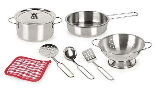 Leomark Edelstahl Topfset für Kinder – 8-teilig: Sieb, Schüssel & Küchenutensilien, ideales Zubehör für Kinderküchen und kreatives Spielen Leomark Edelstahl Topfset für Kinder – 8-teilig: Sieb, Schüssel & Küchenutensilien, ideales Zubehör für Kinderküchen und kreatives Spielen von Leomark