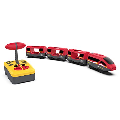 Leomark Holzeisenbahn - Fernbedienung - Spielzeug Eisenbahn, Kinder-Bahn Zug, Spiel-Set Holz, Elektrischer Zug eine Lokomotive mit Waggons, die von Einer Fernbedienung gesteuert Werden Leomark Holzeisenbahn - Fernbedienung - Spielzeug Eisenbahn, Kinder-Bahn Zug, Spiel-Set Holz, Elektrischer Zug eine Lokomotive mit Waggons, die von Einer Fernbedienung gesteuert Werden von Leomark