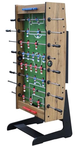 Leomark Kickertisch - SpaceFlex - Tischfussball zusammenklappbar, Kicker für Kinder, Tischkicker mit Zubehör, Jugendkicker für Party und Spielzimmer, Höhe: 86 cm, ab 8 Jahren von Leomark