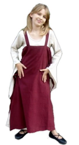 Leonardo Carbone Mittelalter Kleider kleine Maid - Kinder Marktkleid - Kinder Überkleid Hildegard XXS/grün von Leonardo Carbone