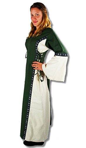 Leonardo Carbone Mittelalter Marktkleid - Damen Amelie M/grün/Natur von Leonardo Carbone