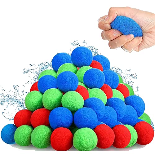 LEONSHCO 30 Stück Wiederverwendbare Wasserbomben,Wasserbälle Wasserspielzeug,Wiederbefüllbare Splash Wasserbälle,Happy Water Bombs,Splash Bälle,Geeignet Für Sommerpools Und -Partys,Strandspaß von Leonshco