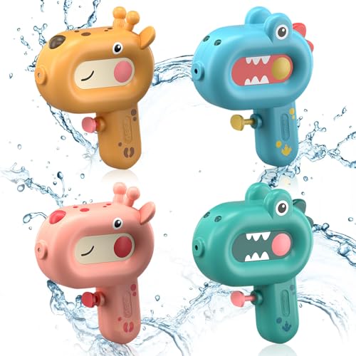 4 Stück Wasserpistole Kinder, Cartoon-Wasserspritzpistole 100 ml Wasserpistole Klein Wasserpistole Große Reichweite, bis zu 4–6 m, Geeignet für Schwimmbäder, Strandpartys, Geburtstagsgeschenke 4 Stück Wasserpistole Kinder, Cartoon-Wasserspritzpistole 100 ml Wasserpistole Klein Wasserpistole Große Reichweite, bis zu 4–6 m, Geeignet für Schwimmbäder, Strandpartys, Geburtstagsgeschenke von Leonshco