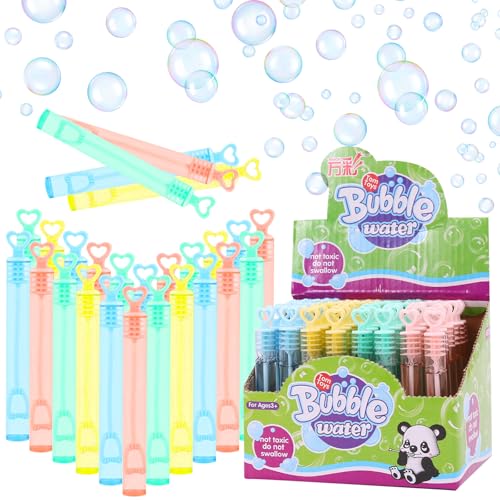 48 Stück Seifenblasen Spielzeug, Seifenblasen Hochzeit, Mini Seifenblasen Set, Seifenblasen Spielzeug Kinder, Bunt Bubble Stab mit Griff für Hochzeit Verlobung Geburtstag Kindergeburtstag 48 Stück Seifenblasen Spielzeug, Seifenblasen Hochzeit, Mini Seifenblasen Set, Seifenblasen Spielzeug Kinder, Bunt Bubble Stab mit Griff für Hochzeit Verlobung Geburtstag Kindergeburtstag von Leonshco