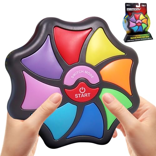 Gedächtnistrainingsspiel, Kinder Elektronisches Memory Spiel, Multiplayer-Reaktionsspiel mit Lichtern & Klängen, zum Trainieren der Gehirn & Fingerreaktionen, Geschenke für Kinder über 3 Jahre Alt Gedächtnistrainingsspiel, Kinder Elektronisches Memory Spiel, Multiplayer-Reaktionsspiel mit Lichtern & Klängen, zum Trainieren der Gehirn & Fingerreaktionen, Geschenke für Kinder über 3 Jahre Alt von Leonshco