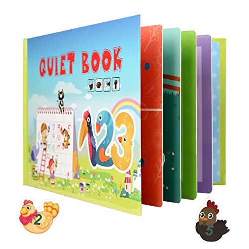 Quiet Book Montessori Spielzeug, 3D Busy Book Sensorik Spielzeug, Skills Educational Activity Buch, Interactive Activity Book, Early Learning Toy Babybuch für 1 2 3 4 Jahre Alte Kinder (Digital) von Leonshco