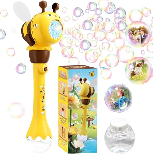 Seifenblasenmaschine, Elektrische Bienenblasenmaschine für Kinder, Elektrischer Seifenblasenstab mit Seifenblasenlösung, Seifenblasenstab 10000+ Seifenblasen/Minute, für Outdoor/Party/Hochzeit Seifenblasenmaschine, Elektrische Bienenblasenmaschine für Kinder, Elektrischer Seifenblasenstab mit Seifenblasenlösung, Seifenblasenstab 10000+ Seifenblasen/Minute, für Outdoor/Party/Hochzeit von Leonshco