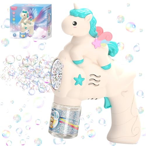 Seifenblasenpistole Kinder, Einhorn-Seifenblasenmaschine Gun, Automatische Seifenblasen Pistole, 10000+ Blasen/Minute Bubble Gun, mit 90 ml Seifenblasenlösung für Kinder/Geburtstagsgeschenke/Partys Seifenblasenpistole Kinder, Einhorn-Seifenblasenmaschine Gun, Automatische Seifenblasen Pistole, 10000+ Blasen/Minute Bubble Gun, mit 90 ml Seifenblasenlösung für Kinder/Geburtstagsgeschenke/Partys von Leonshco