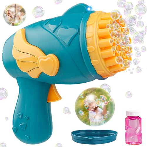 Seifenblasenpistole für Kinder, 26-Loch Seifenblasen Pistole, Elektrische Seifenblasenmaschine mit Seifenblasenlösung, Bubble Gun Geschenk Geeignet für Geburtstage, Outdoor, Partys, Hochzeiten (Blau) Seifenblasenpistole für Kinder, 26-Loch Seifenblasen Pistole, Elektrische Seifenblasenmaschine mit Seifenblasenlösung, Bubble Gun Geschenk Geeignet für Geburtstage, Outdoor, Partys, Hochzeiten (Blau) von Leonshco