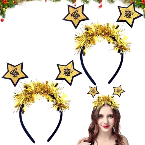 Silvester Haarreif Sterne, 2 Stück Happy New Year Haarreif Silvester Deko, Glitzer Haarreif Silvesterdeko Foto Requisite Silvester Kopfschmuck, New Year Decoration Zubehör Für Kinder Erwachsene Silvester Haarreif Sterne, 2 Stück Happy New Year Haarreif Silvester Deko, Glitzer Haarreif Silvesterdeko Foto Requisite Silvester Kopfschmuck, New Year Decoration Zubehör Für Kinder Erwachsene von Leonshco