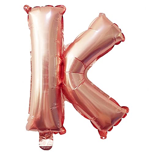 Lepep 40 cm Roségold Luftballons Zahlen von 0 bis 9 Buchstaben von A bis Z Party Deko Ballons für Geburtstag Babydusche Brautparty Hochzeit Abschlussball Folienballons Dekoration (Buchstabe K) von Lepep