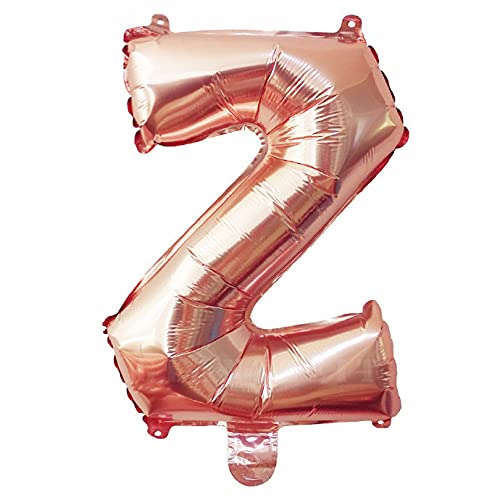Lepep 40 cm Roségold Luftballons Zahlen von 0 bis 9 Buchstaben von A bis Z Party Deko Ballons für Geburtstag Babydusche Brautparty Hochzeit Abschlussball Folienballons Dekoration (Buchstabe Z) von Lepep