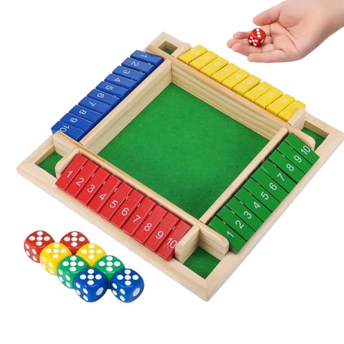 WüRfelspiel Holz, Brettspiel aus Holz, 2-4 Spieler Würfelspiel Mathematik Lernspielzeug, Familie Brettspiel Reisespiele für Kinder und Erwachsene, Klassische Tischspiele für Party oder Kneipe WüRfelspiel Holz, Brettspiel aus Holz, 2-4 Spieler Würfelspiel Mathematik Lernspielzeug, Familie Brettspiel Reisespiele für Kinder und Erwachsene, Klassische Tischspiele für Party oder Kneipe von Lereke
