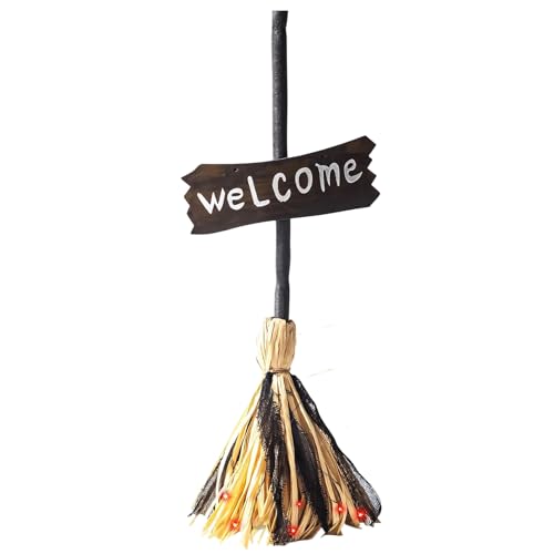 Beweglicher Hexenbesen Halloween, Tanzende Hexen Besen mit Sound, Leuchtender Animierter Kinder Erwachsene Moving Witch Broom,Gruselige Halloween Deko Hexen Zubehör für Outdoor Innen Garten Party (B) Beweglicher Hexenbesen Halloween, Tanzende Hexen Besen mit Sound, Leuchtender Animierter Kinder Erwachsene Moving Witch Broom,Gruselige Halloween Deko Hexen Zubehör für Outdoor Innen Garten Party (B) von Lergas
