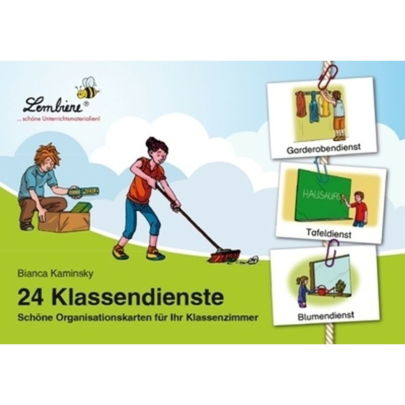 24 Klassendienste. Schöne Organisationskarten für Ihr Klassenzimmer von Lernbiene Verlag