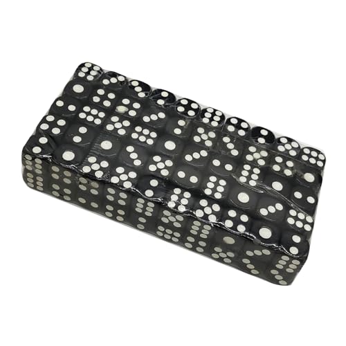 100pcs Acryl Sechsseitig Dices Set MENSIGE TIBLE Game Dices Rock Rolle Rollenspiele Dices Brettspielzubehör von Lerpwige