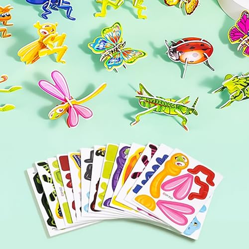 25 Blätter/Set Puzzle Spielzeug Cartoon Tierthema 3D Puzzle Block Vorschulbildungspädagogik Spielzeug Für Kleinkinder von Lerpwige
