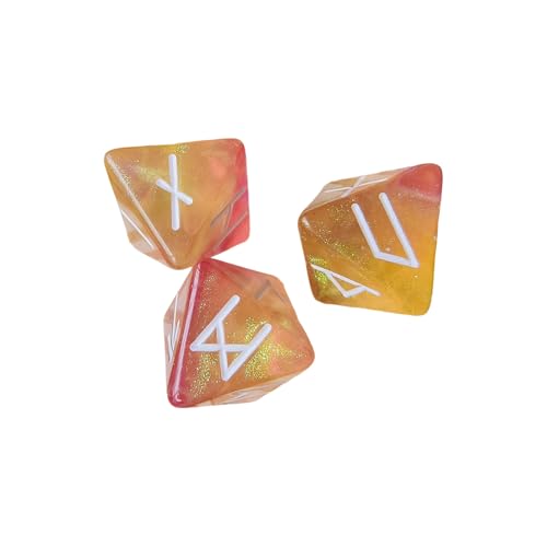 3 x 8 Gesichtswürfel, ergonomisch, leicht, Reise-Spielzubehör, Tarots-Kartenzubehör von Lerpwige