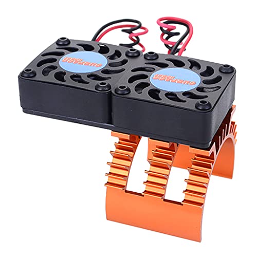 Aluminiumlegierung Motor Wärmekühlung Mit Doppelten Kühlventilatoren Für 1/10 Auto 540 550 3650 Langlebige Upgrades Ersatzteile von Lerpwige