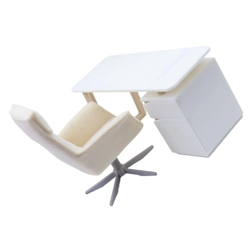 Detailliertes kleines Büromöbel-Set für 1/12 Puppenhäuser, einschließlich Schreibtisch und Stuhl, hochwertige Materialien, pädagogisches Miniatur-Büro für Kinder Detailliertes kleines Büromöbel-Set für 1/12 Puppenhäuser, einschließlich Schreibtisch und Stuhl, hochwertige Materialien, pädagogisches Miniatur-Büro für Kinder von Lerpwige
